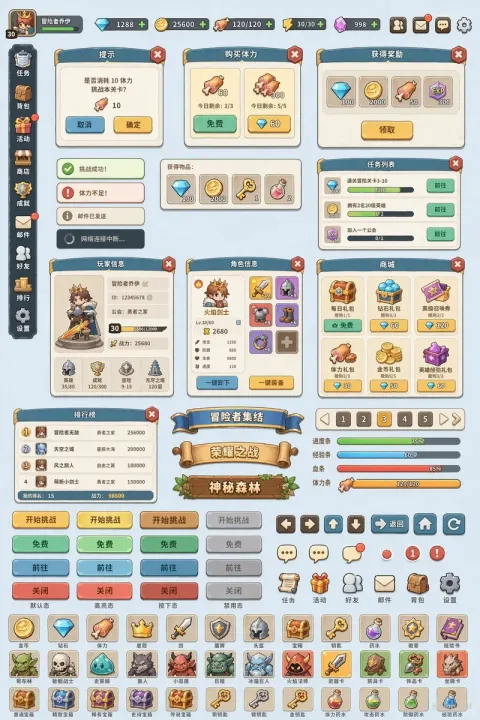 Game UI Component Library Design