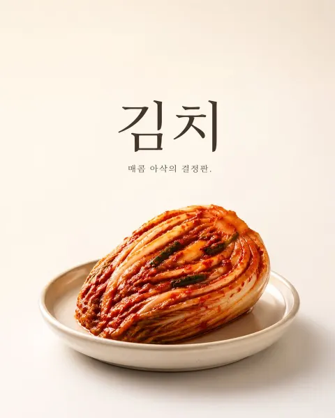 Premium Kimchi Food Ad Poster