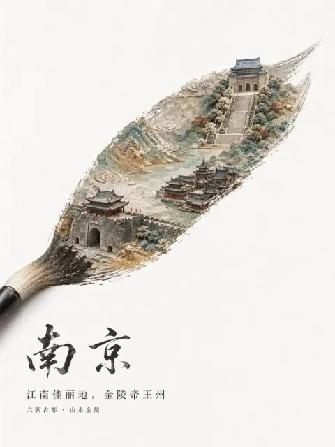 Ink Wash Nanjing Landscape