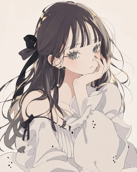 Elegant Anime Portrait