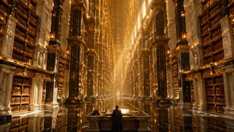 Impossible Grand Palace Library Interior