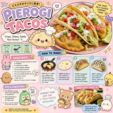 Pierogi Tacos Kawaii Recipe