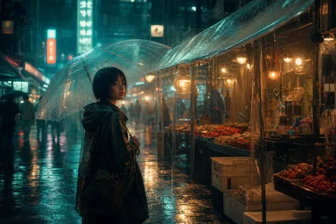 Neon Rain Solitude