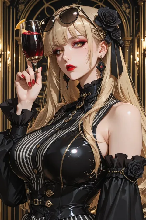 Gothic Blonde Beauty Luxury Portrait
