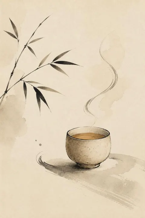 Zen Tea Steam Bamboo Ink