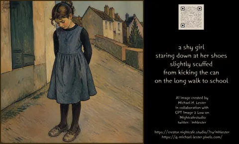 Shy Girl Scuffed Shoes Walk