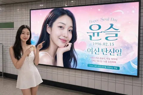 Subway Idol Birthday Ad Photo Spot