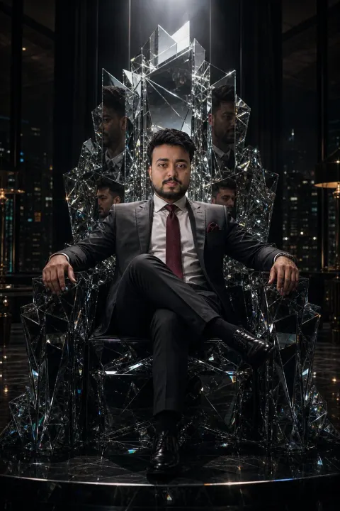 Luxury Crystal Throne Business Portrait