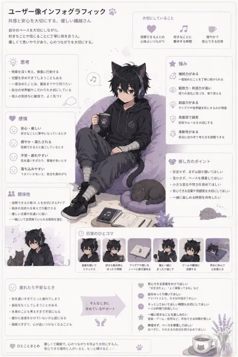 Lavender Cat Boy Persona