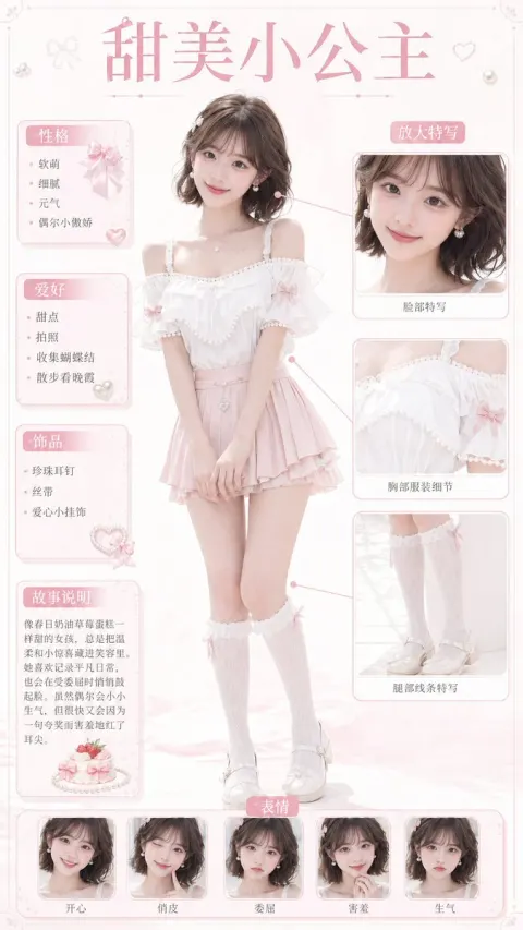 Sweet Princess Fashion Card