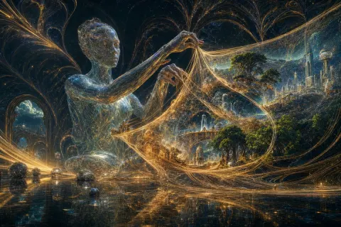 Cosmic Glass Giant Weaves Reality