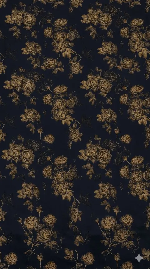 Baroque Gold Rose Jacquard