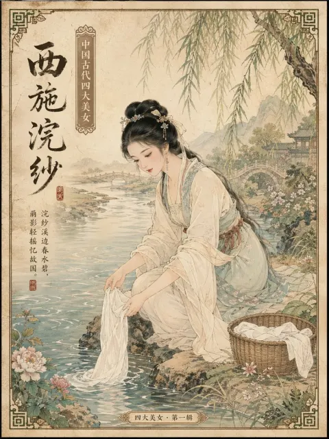Four Beauties Postcard Collection
