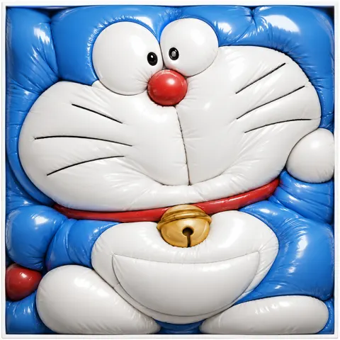 Doraemon Inflated Balloon Sculpture Render