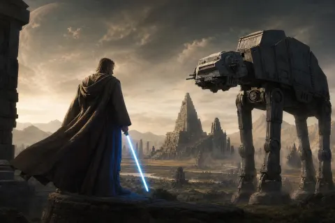 Jedi vs AT-AT Epic Battle