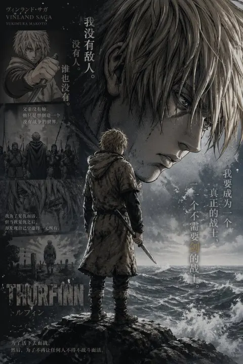 Vinland Saga Thorfinn Cinematic Poster
