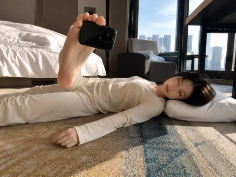 Awkward Foot Selfie Hotel Floor