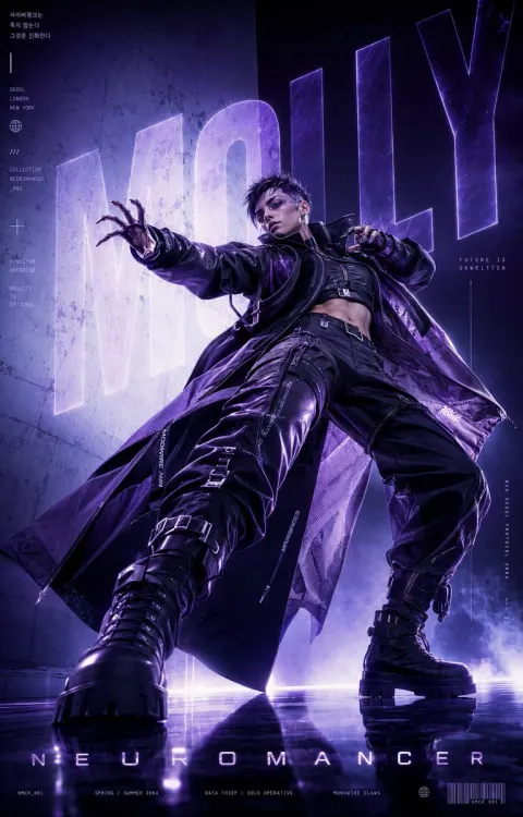 Cyberpunk Fashion Book Cover Poster
