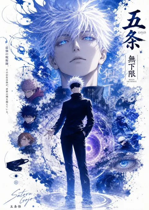 Gojo Infinite Sorcery Poster
