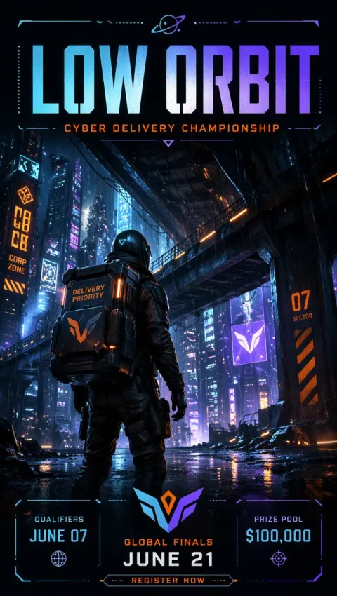 Floating Neon Metropolis Dreams