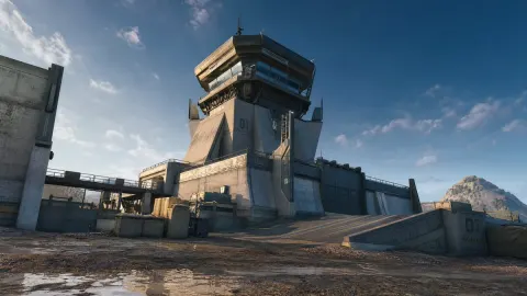 Futuristic Brutalist Military Watchtower