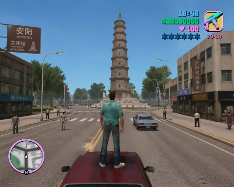 GTA Style Wenfeng Pagoda Screenshot