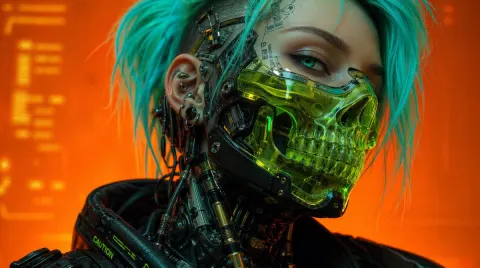 Cyberpunk Cyborg Portrait