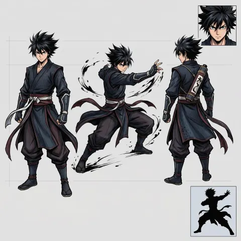 Shadow Ninja Character Concept Sheet