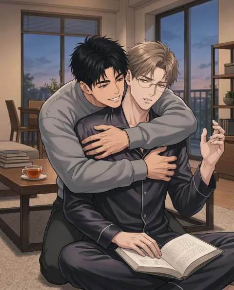 Twilight Apartment Romantic Embrace