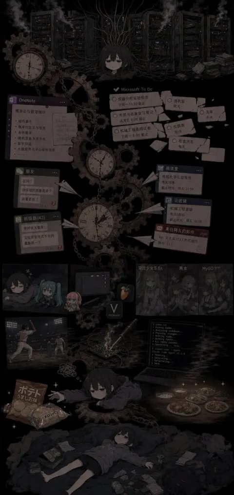 Dark Anime Collage Art