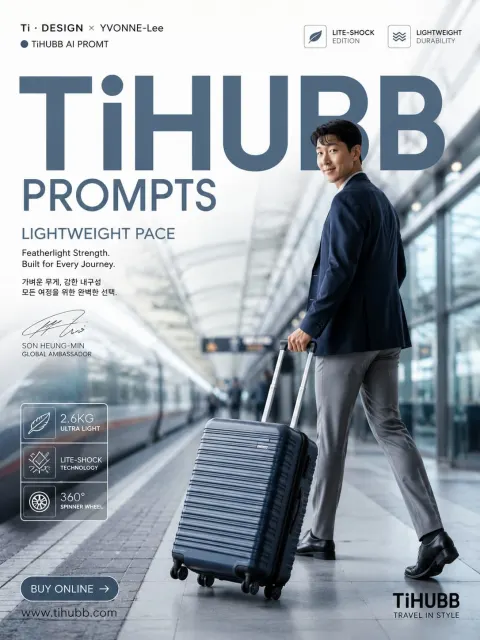 Premium Travel Suitcase Poster Design