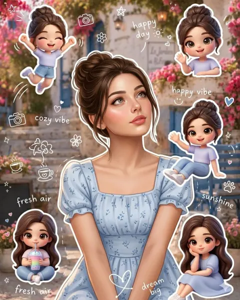 Chibi Graffiti Portrait Magic