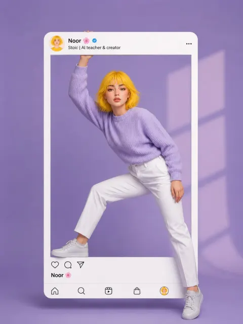 Anime Girl Breaking Instagram Frame