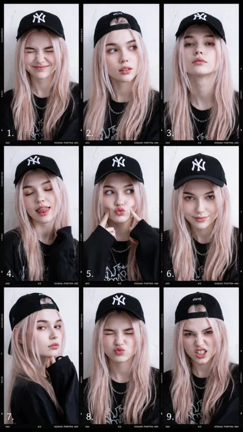 Playful Fashion Portrait Collage