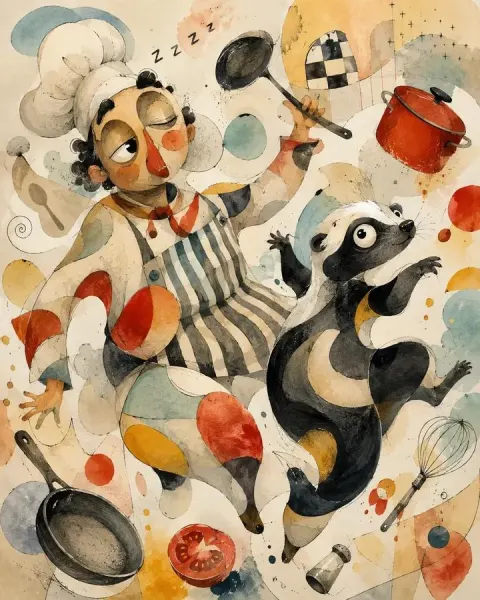 Abstract Human Animal Hybrid Art