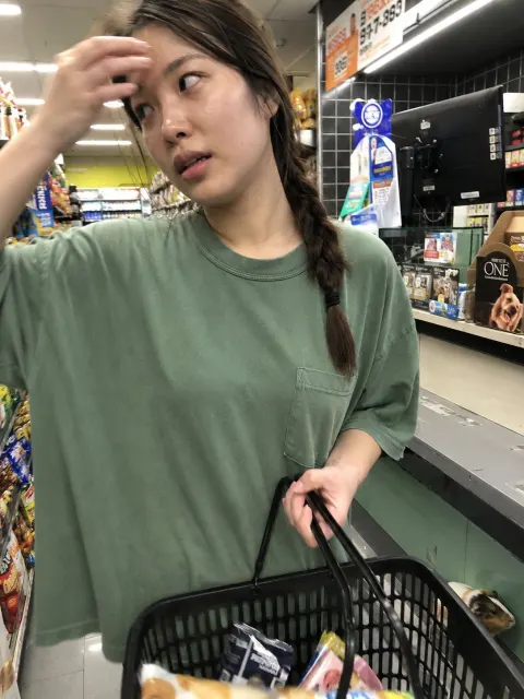 Convenience Store Candid Moment