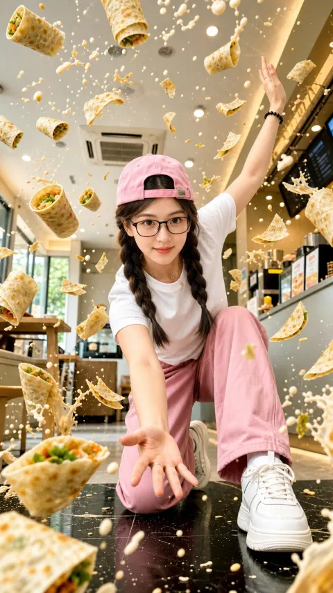 Breakfast Shop Action Portrait