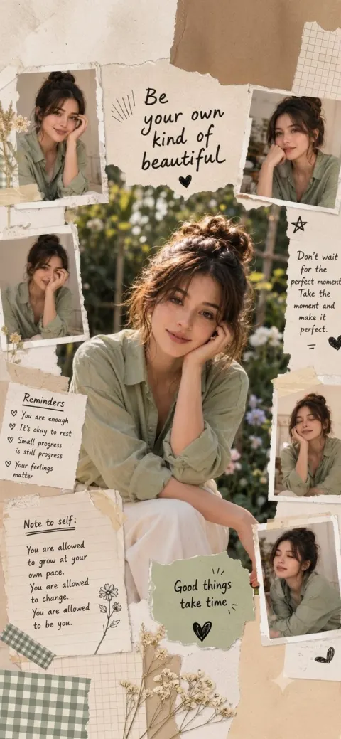 Aesthetic Scrapbook Collage Portrait