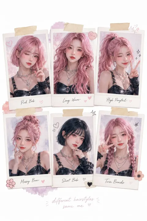 Kawaii Girl Polaroid Scrapbook