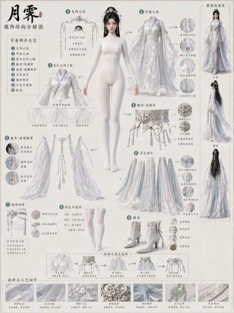 Ancient Hanfu Stockings 3D Design