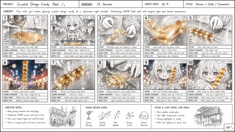 Anime Girl Glowing Crystal Dumplings