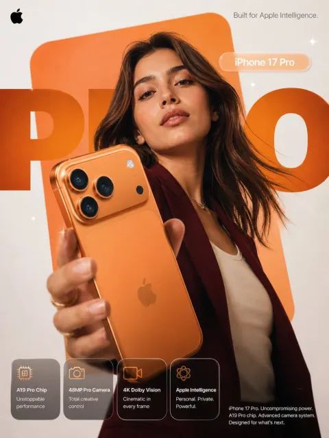 Premium Apple Style Smartphone Ad Poster