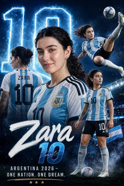 Messi Argentina Cinematic Poster