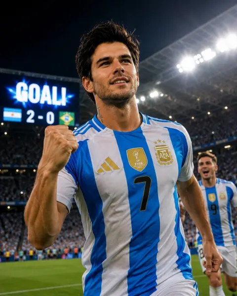 Argentine Football Star Golden Hour Portrait