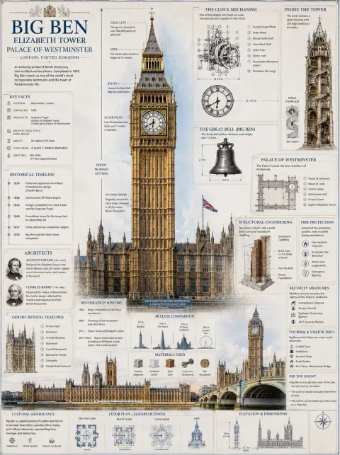 Big Ben Blueprint Masterpiece Revealed