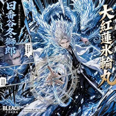 Hitsugaya Toshiro Bankai Ice Dragon Poster