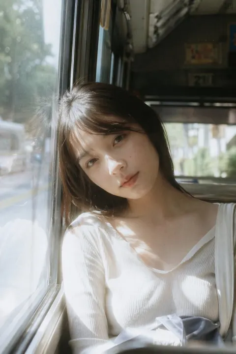 Japanese Bus Window Light Portrait