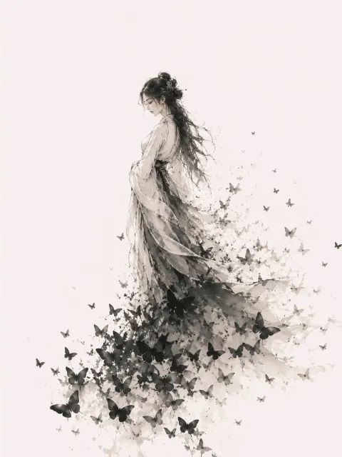 Ink Butterflies Eastern Poetry