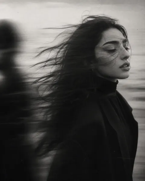 Cinematic B&W Film Portrait