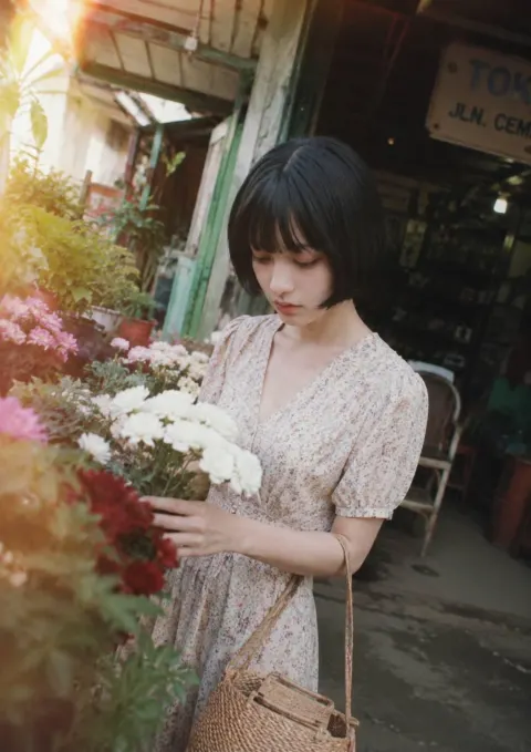 Golden Hour at the Flower Shop